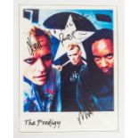 The Prodigy - A colour picture approx 10 x 8 signed in person to Michael. Signed by all three in
