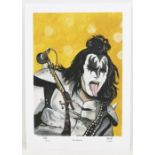 GENE SIMMONS ( KISS )  An original Limited Edition Numbered and Embossed Certified Print of Kiss