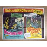 SUPER HORRORRAMA! An amazing UK Original Quad Poster - Double Bill - It measures 30 x 40 from the