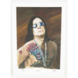 OZZY OSBOURNE ( Black Sabbath ) An original Limited Edition Numbered and Embossed Certified Print of