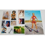 SPICE GIRLS Collection of Autographs on various size promo cards and photos and other items.