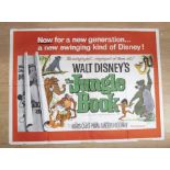 THE JUNGLE BOOK - Original UK Walt Disney Quad Poster from 1967 - 30 x 40 In good condition some