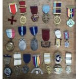 Masonic medals & jewels 7 have hallmarks or are marked Silver (20 in total)