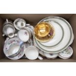 A quantity of china and ceramics including a Susie Cooper dinner service, Aynsley, Carlton Ware,