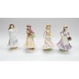 Four boxed Royal Worcester figures of The Four Seasons