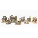 Large collection of miniature resin houses and cottages