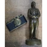 Reproduction German WW2 camera and figure of Adolf,
