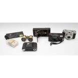Collection of early 20th century Cameras from Brownies up to late 20th century; Panasonic VHS