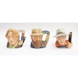 Group of three Royal Doulton character jugs: Claude Monet D7150; John Wayne D7269; Oscar Wilde