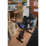 Collection of fitness equipment comprising cycling machine, rowing machine, 'HOMEDICS' massager