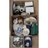 China items, including boxed Staffordshire Beswick birds, boxed resin birds, Royal Doulton Bunnykins