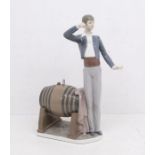 Lladro figure 5239, a gent with a barrel