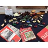 Vintage mammoth RAF jigsaw, vintage Scrabble, Hornby type 40 train, boxed vintage cars and others,