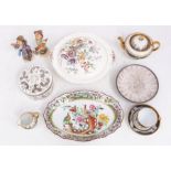 A collection of ceramics to include: a 20th Century tete-a-tete service, the upper section decorated