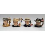Group of four Royal Doulton character jugs: General William T Sherman D7295; William B. Travis