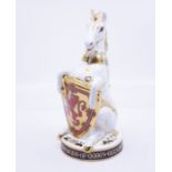 Royal Crown Derby unicorn of Scotland gold stopper paperweight