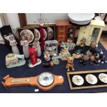 Mixed collection of items inc. some china ware, cherish teddies, jewellery stands, boxed pictures,