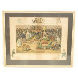 After Louis Wain, The Cat's Circus, coloured lithograph, the upper margin with cats holding banners