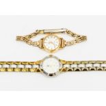 Omega- A ladies 18ct gold cased Seamaster Automatic wristwatch, round silvered dial with applied