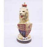 Royal Crown Derby heraldic jubilee lion gold stopper paperweight