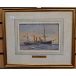 William Frederick Mitchell (British 1845-1914) a signed watercolour of HMS Arenthusa