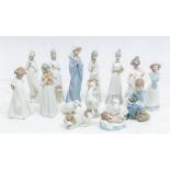 Collection of Nao and other Spanish porcelain figures