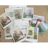 John Straw (Derbyshire Artist), four calendars, a selection of magazines including John Straw front