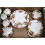 Royal Albert Old Country Roses collection including plates, cups, cake stands, 20th Century, various