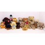 Bears: A collection of assorted plush toys and bears to include: Garfield, Russ and others. Appear