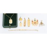 A collection of gold  to include two Egyptian 18ct gold ingots, along with other 18ct gold to