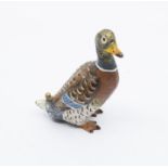 Franz Bergmann Austrian cold painted mallard duck
