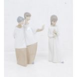 Two Lladro figures of young children, one AF