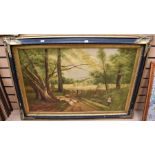 large Victorian oil painting, J Winch 1895