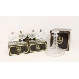 Set of 6 Edinburgh crystal brandy glasses and a decanter.