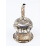 An early 19th Century Irish silver wine funnel, bulbous gadroon body with plain spout and detachable