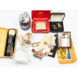 A collection of vintage items to include a a pair of silver cufflinks, a gents 1950's Yeoman