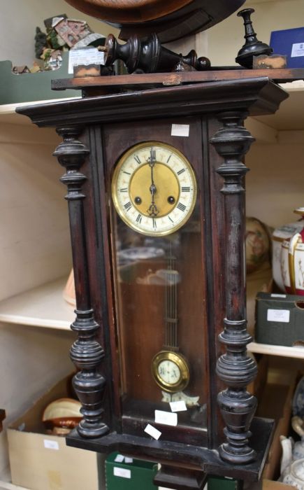 Late 19th century German mahogany wall clock - Bild 2 aus 2