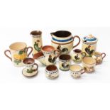 Large collection of Torquay  wares, ie jugs, cups, mugs, candle holders, pots and others