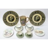 Collection of Staffordshire china wares and plate including Paragon