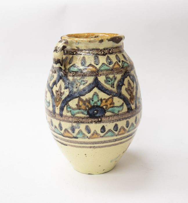 An Islamic pottery vase, height 19cm, chips to rim - Image 2 of 3