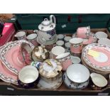 A collection of 1930's to 1980's china wares including Phoenix, Cauldon, Maling wares, along with