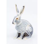 A Royal Crown Derby "Starlight Hare" paperweight,  designed exclusively for the Royal Crown Derby