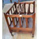 A Georgian style mahogany Canterbury along with an early 20th Century oak blanket box and a Georgian