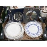 A collection of Aynsley china to includes boxed plates, ornaments, lamp stand together with