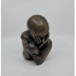 Theresa Gilder, "Unborn child", a bronzed resin sculpture, signed to base and numbered 10/100,