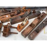 A collection of wooden planes