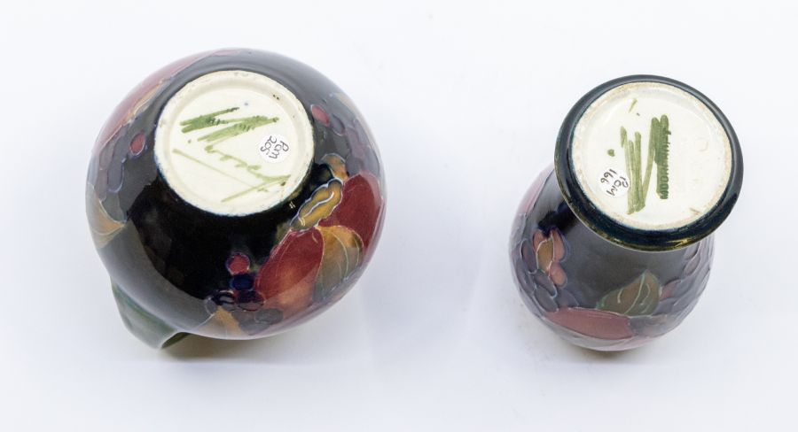 Two Moorcroft pieces including Pomegranate patterns: small baluster vase, signed, approx.10cm - Image 3 of 3