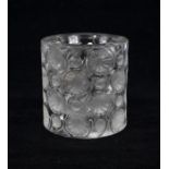 Lalique for Air France, votive candle holder in 'Tokyo' pattern. Height approx 7.5cm. Minor chip
