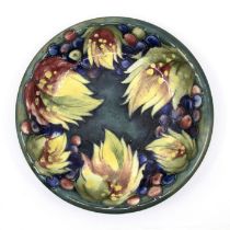 Moorcroft 'Leaf and Berry' pattern bowl designed by Walter Moorcroft. Diameter approx 23cm. Marks to