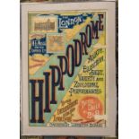 An early 20th century poster - London Hippodrome, Aquatic, Equestrian, Ballet, Variety and